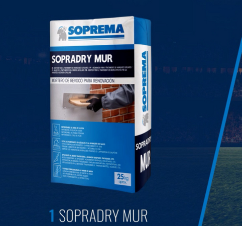 Aplicação do Sopradry Mur